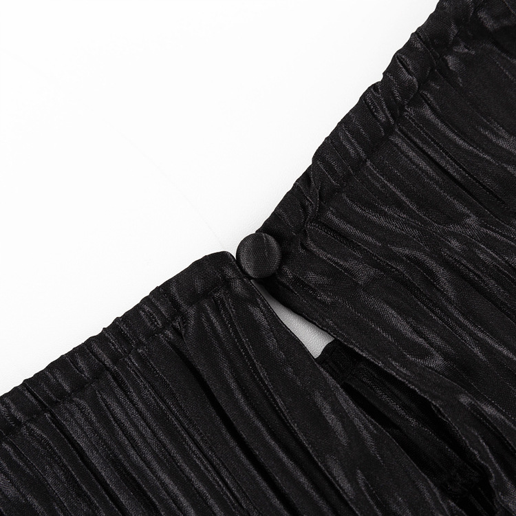 Ootddress Fashion Ruffled Lace-Up Long Dress Women Slim Long Sleeve Striped Pleated Party Dress Autumn 2025 Solid Gown Female Dress