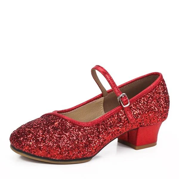 Women's Sparkly Glitter Soft Sole Low Heel Ballroom Dancing Shoes shopify Stunahome.com