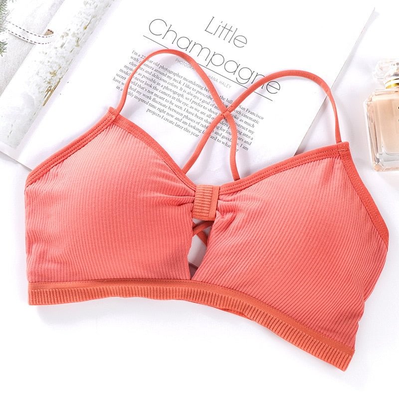 Sexy beautiful back bra sexy underwear seamless soft bra women wireless push bra comfortable underwear