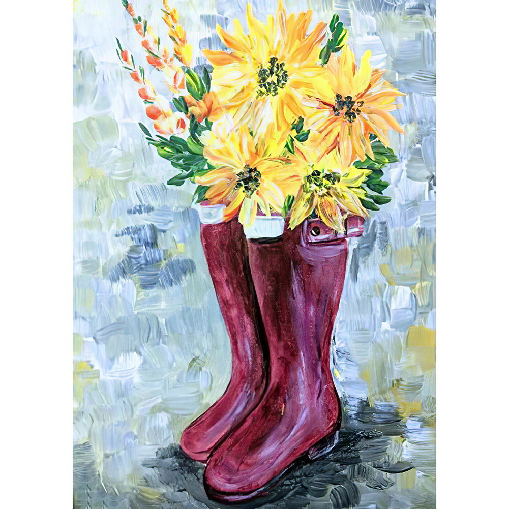 

Boots Flower - Round Drill Diamond Painting - 30*40CM, 501 Original
