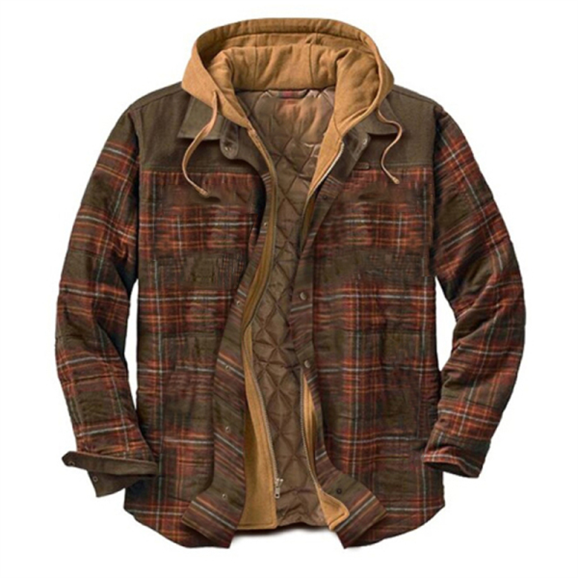 Flannel Hooded Jacket