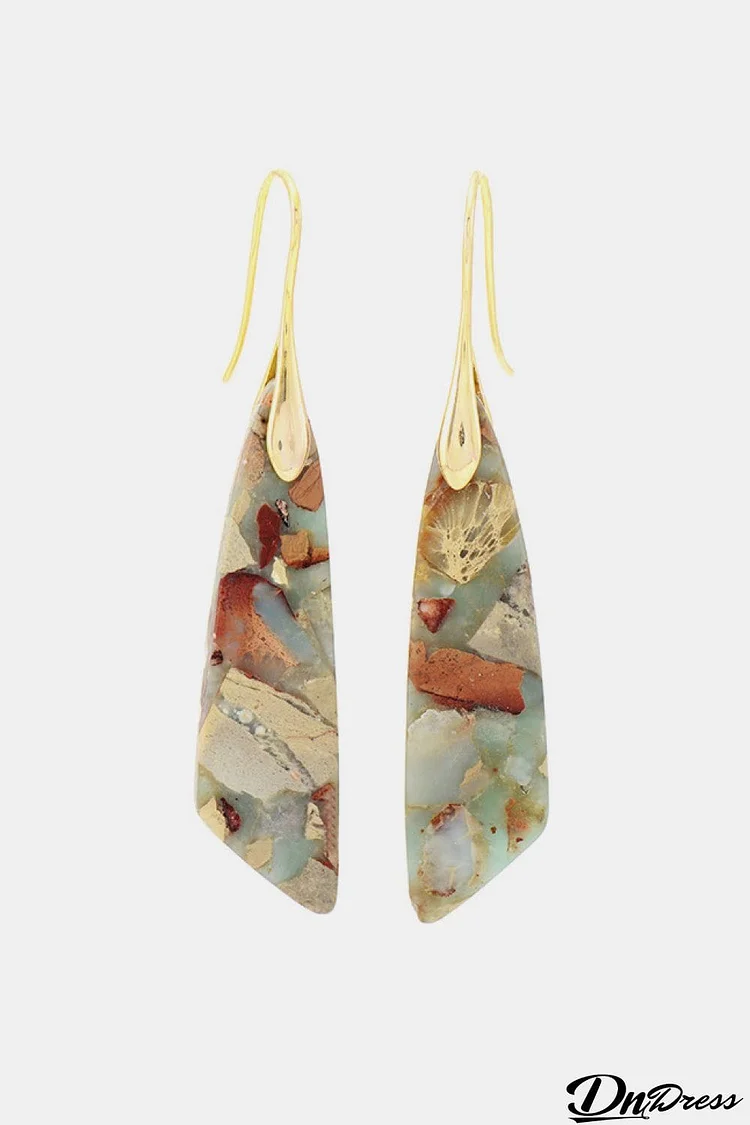 Handmade Natural Stone Dangle Earrings