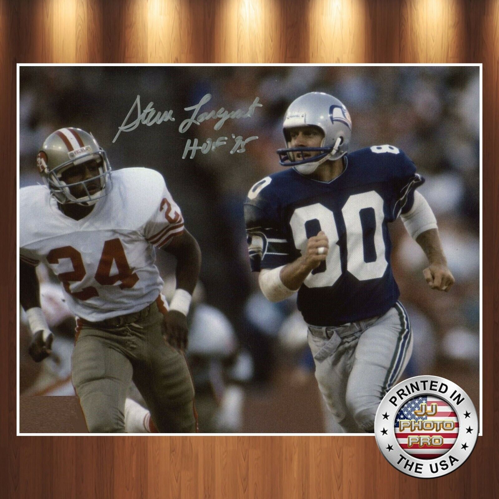 Steve Largent Autographed Signed 8x10 Photo Poster painting (HOF Seahawks) REPRINT