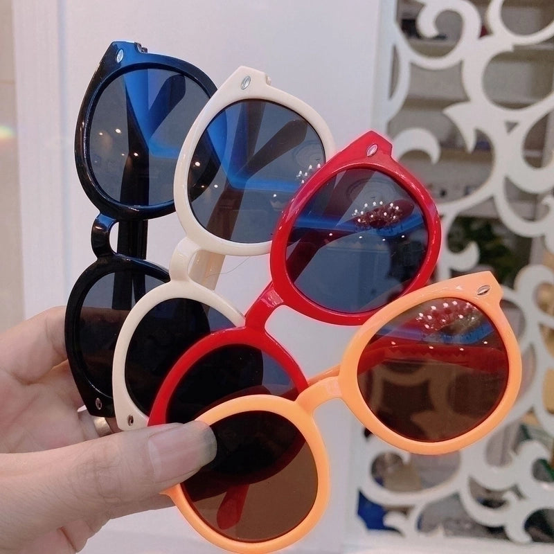 Minimalist Round Pc Round Frame Full Frame Kids Sunglasses