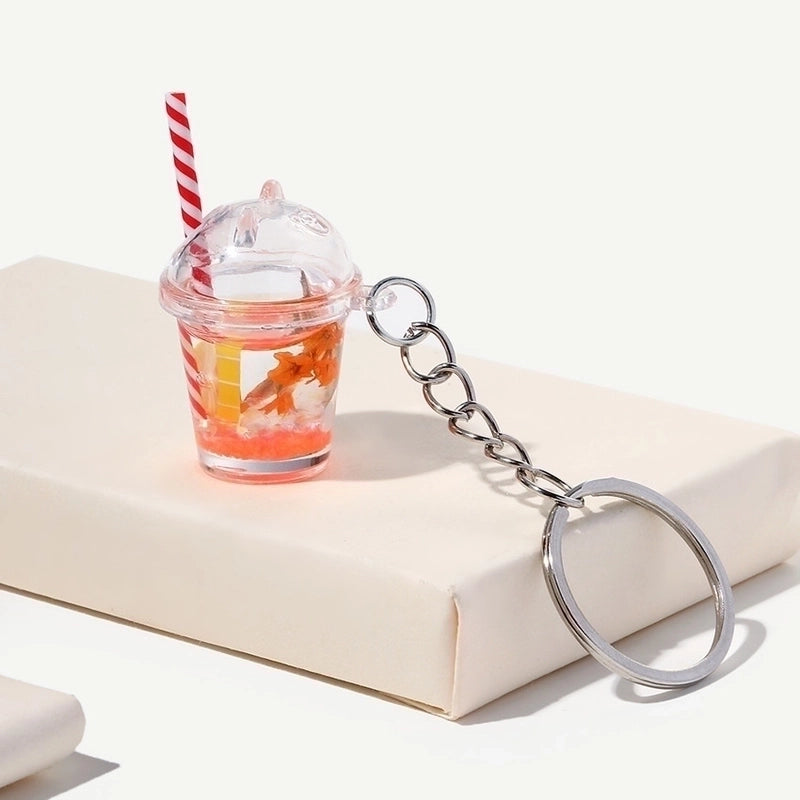 Minimalist Color Block Arylic Metal Women’s Keychain