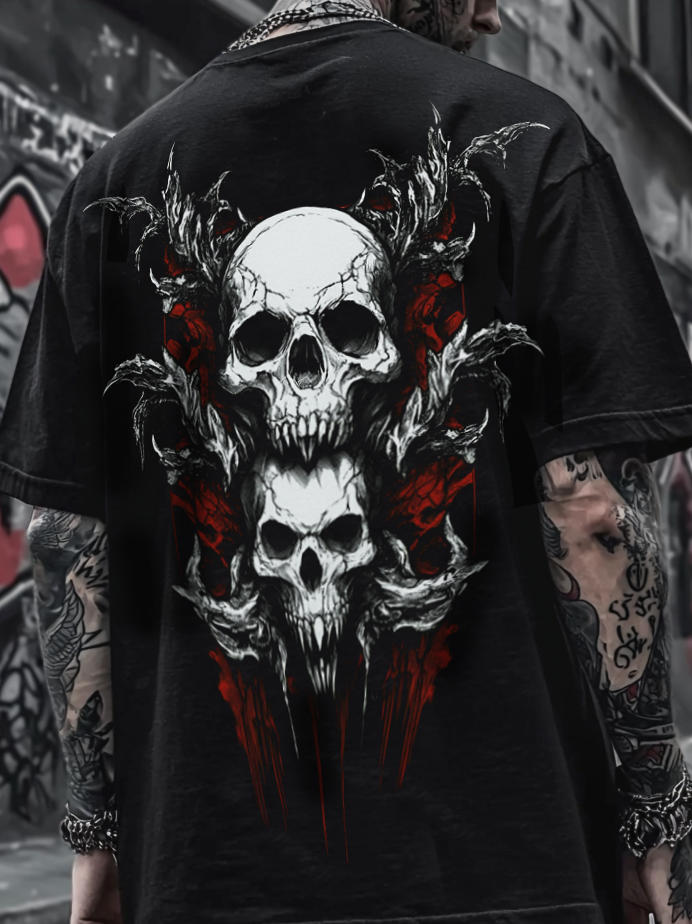 Shoptechwear Art Satanic Hell Messenger Blood Demon Oversized Unisex Casual T-shirt