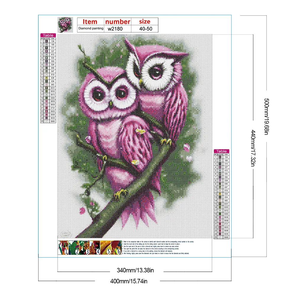 Full Round Diamond Painting 40*50cm - Owl