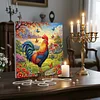 Framed Diamond Painting - Full Round Drill - Chicken (25x25cm)
