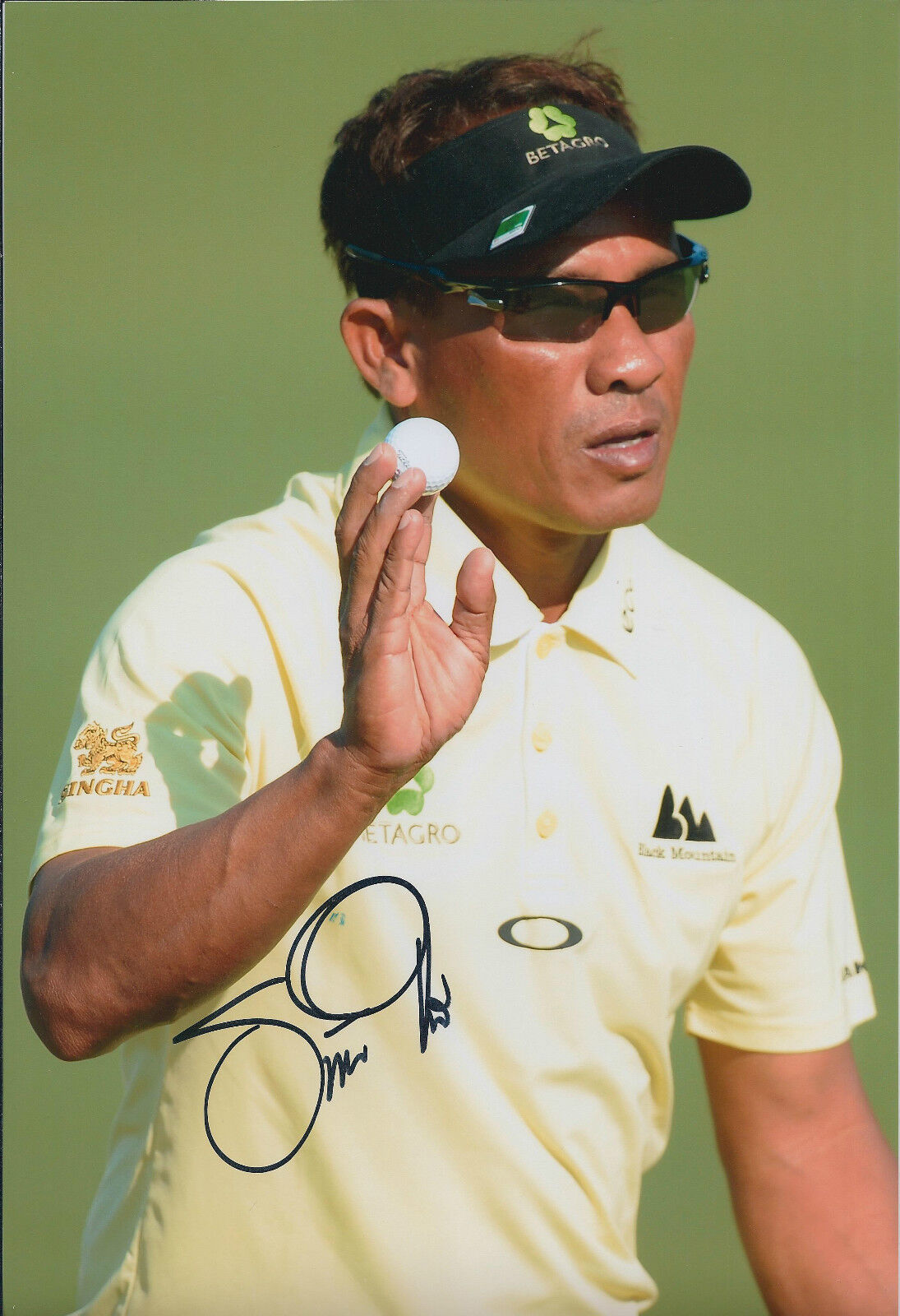 Thongchai JAIDEE SIGNED Autograph Photo Poster painting AFTAL COA 2014 Masters Golf Thailand