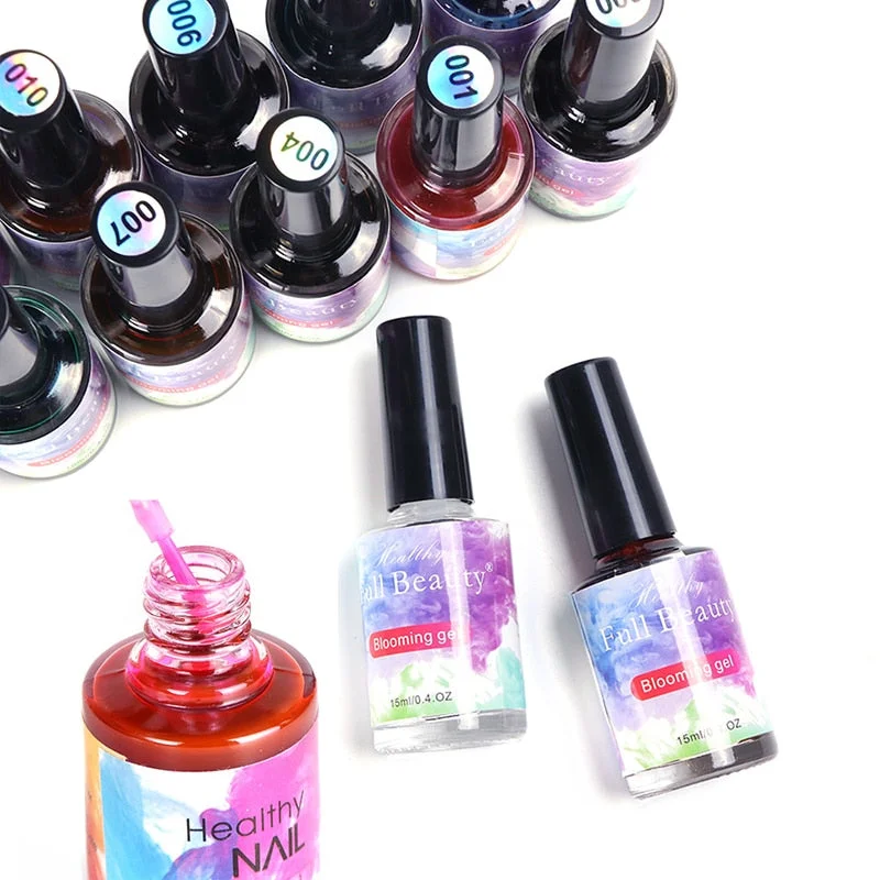 Marble Pattern Gradient Color Nail Polish Ink Smudges Lacquer Nail Art Nail Art Decoration Elegant Beautiful Nail Polish SANA889-Nail Inspo