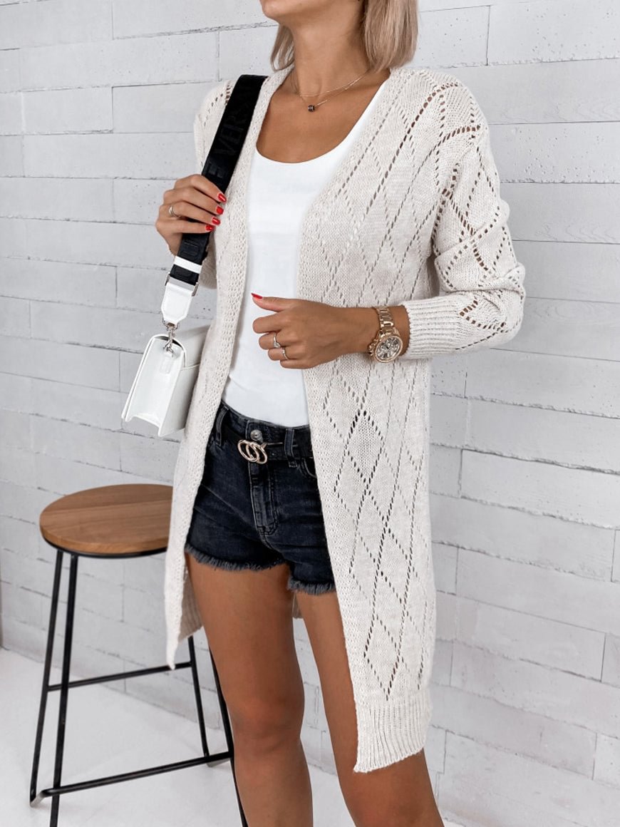 Women's Casual Plain Long Sleeve Cardigans