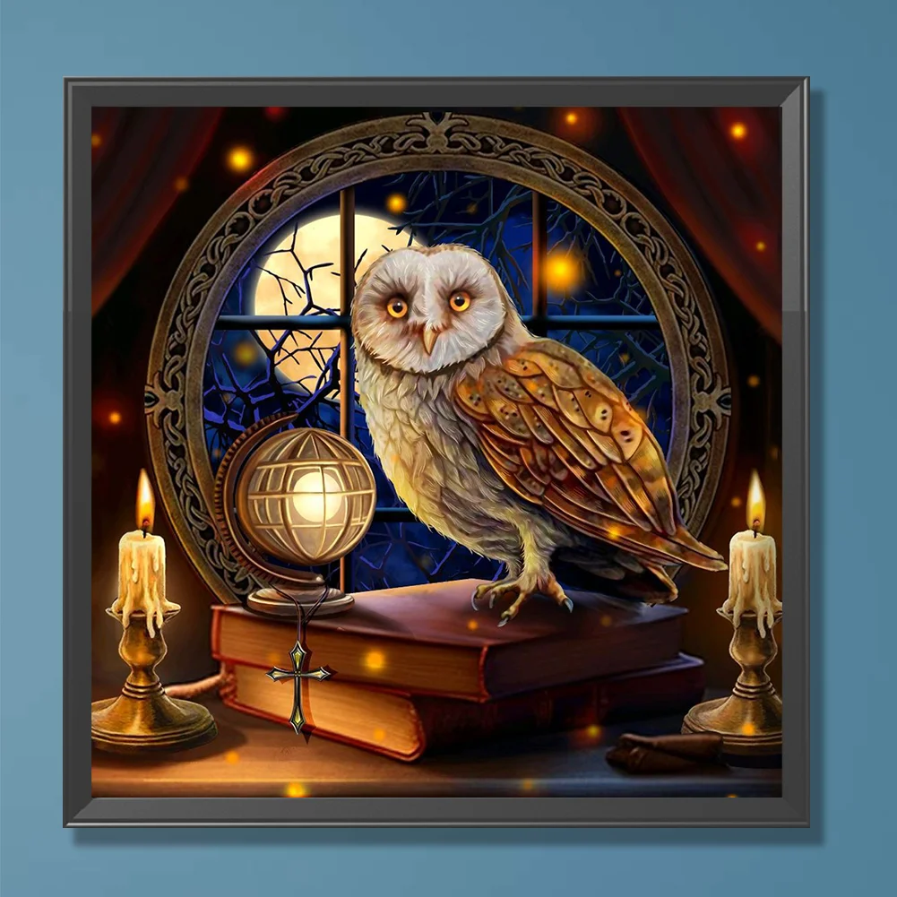 Diamond Painting - Full Round Drill - Owl(Canvas|30*30cm)