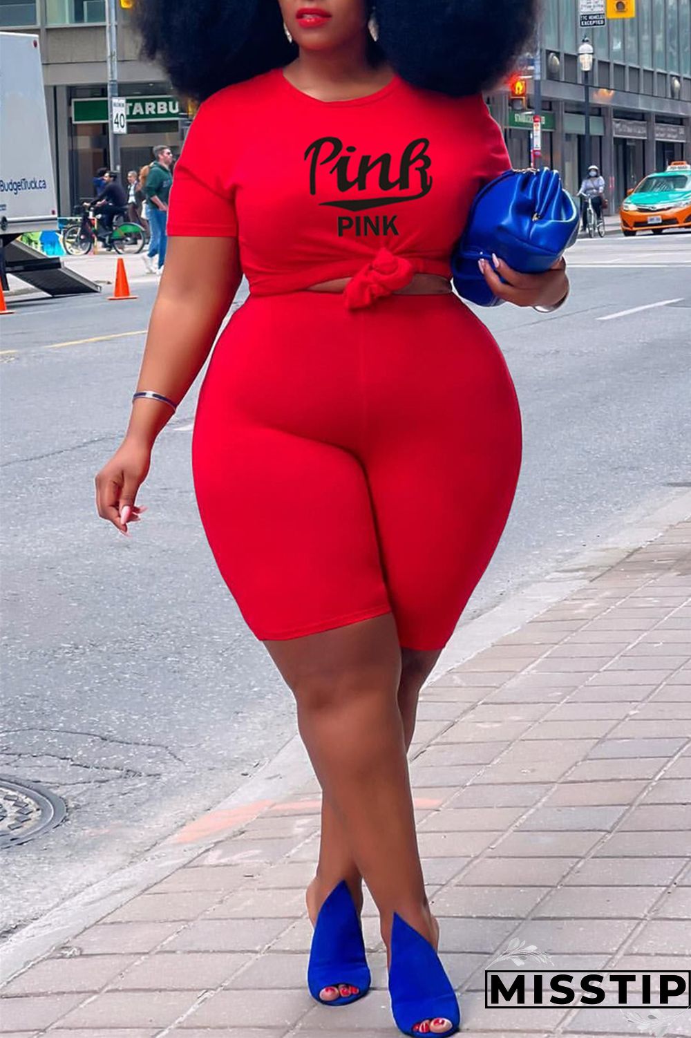 Grey Fashion Casual Letter Print Basic O Neck Plus Size Two Pieces