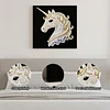 DIY Pearl Painting Unicorn for Home Decor with Frame(25x25cm)