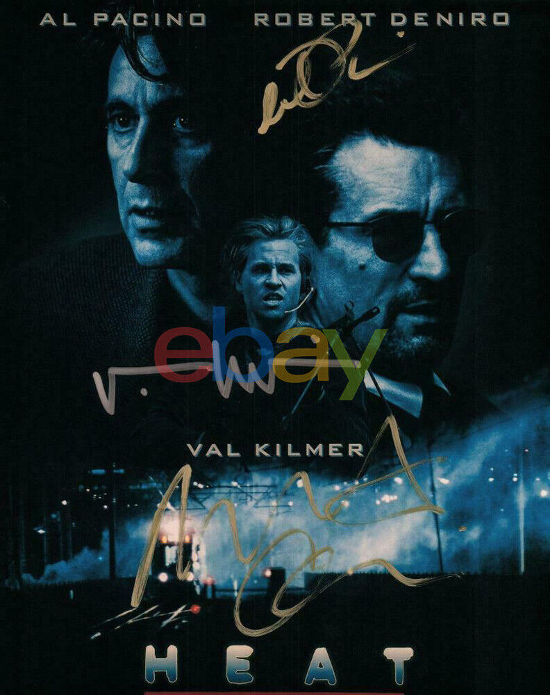 Heat Val Kilmer Al Pacino Robert DeNiro signed 8x10 Photo Poster painting autographed Pic reprin