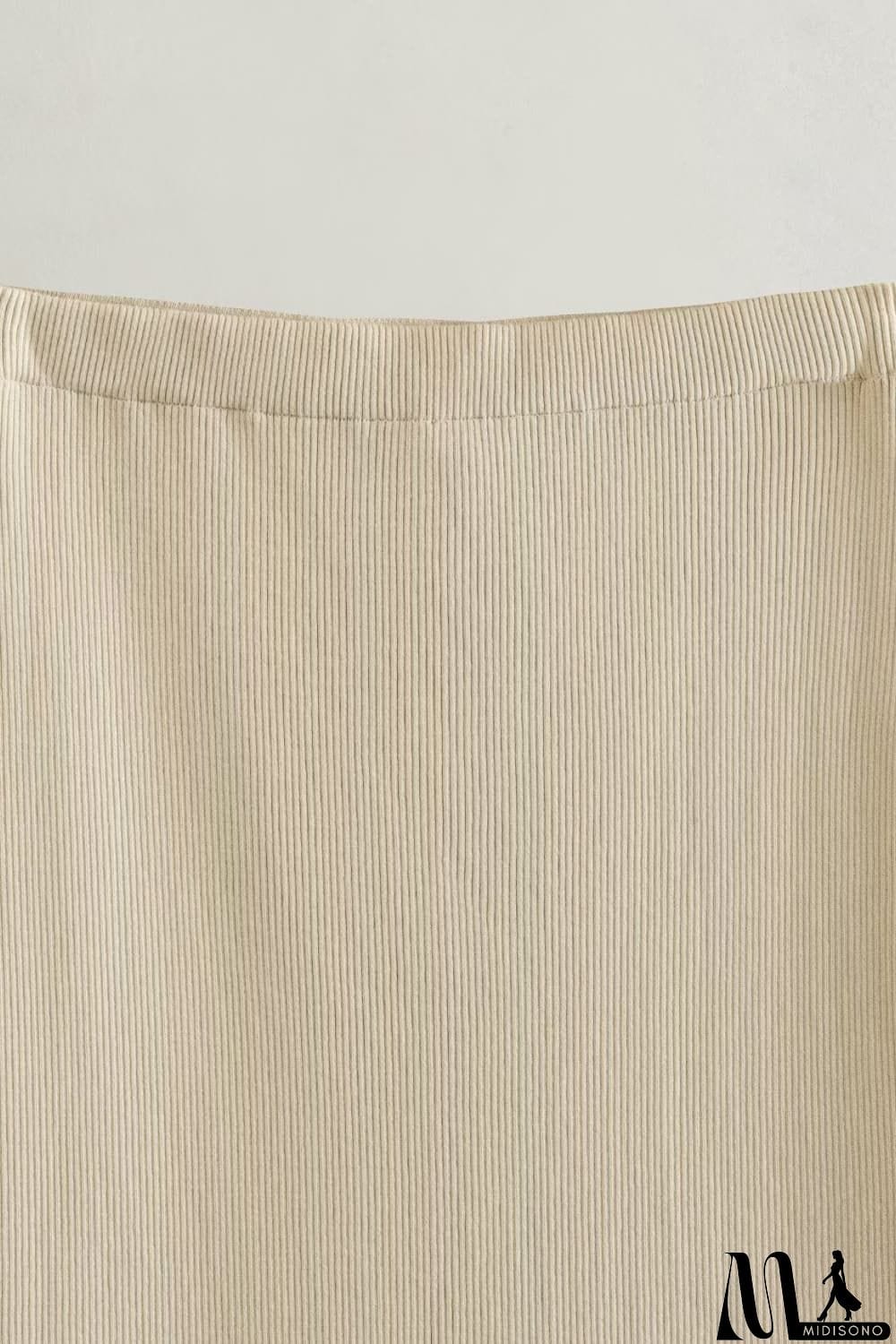 MidiSono - Ribbed V-Neck Cami and Skirt Set