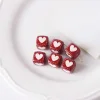 Lovely Red Beige Cartoon Acrylic Beads DIY Accessories