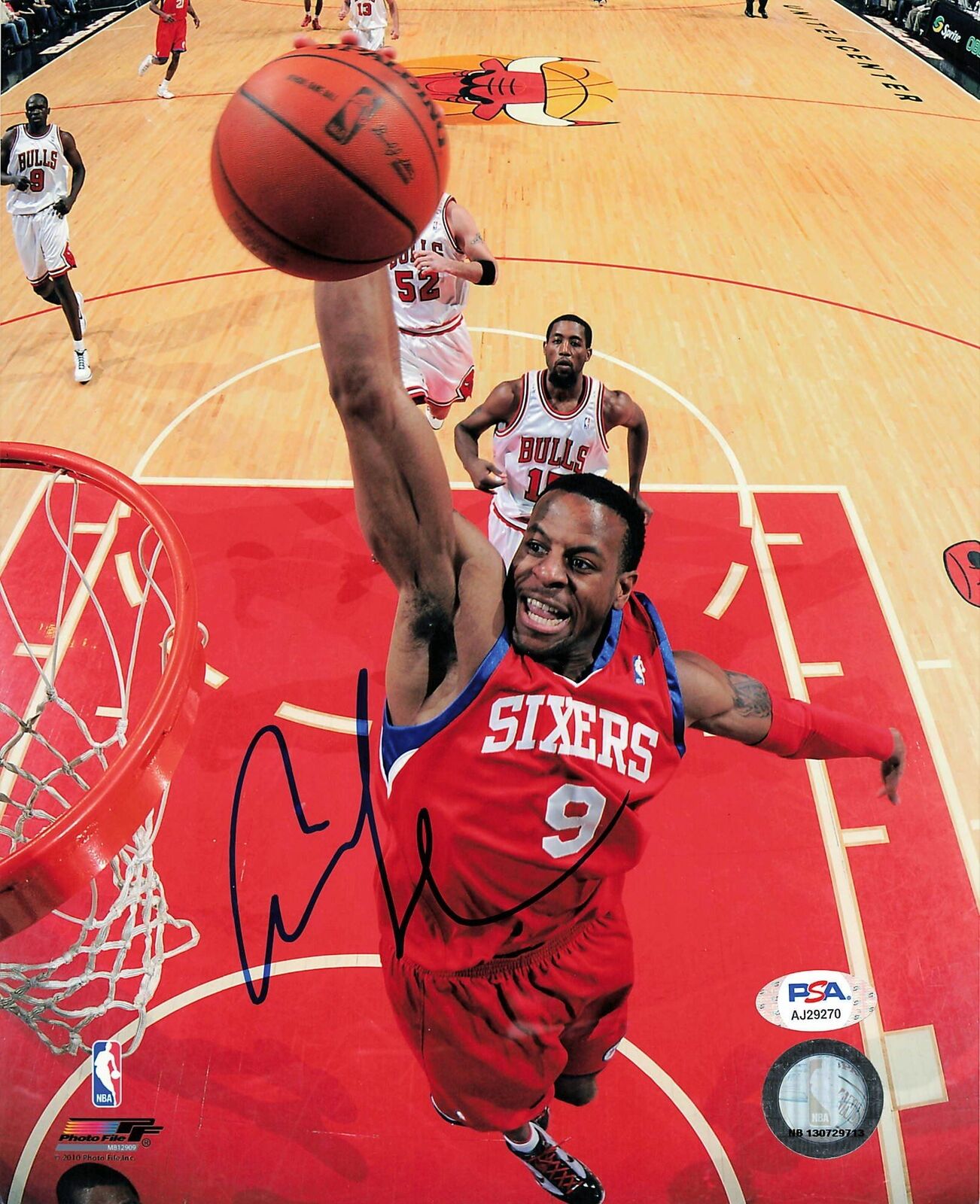 Andre Iguodala signed 8x10 Photo Poster painting PSA/DNA 76ers Autographed Warriors