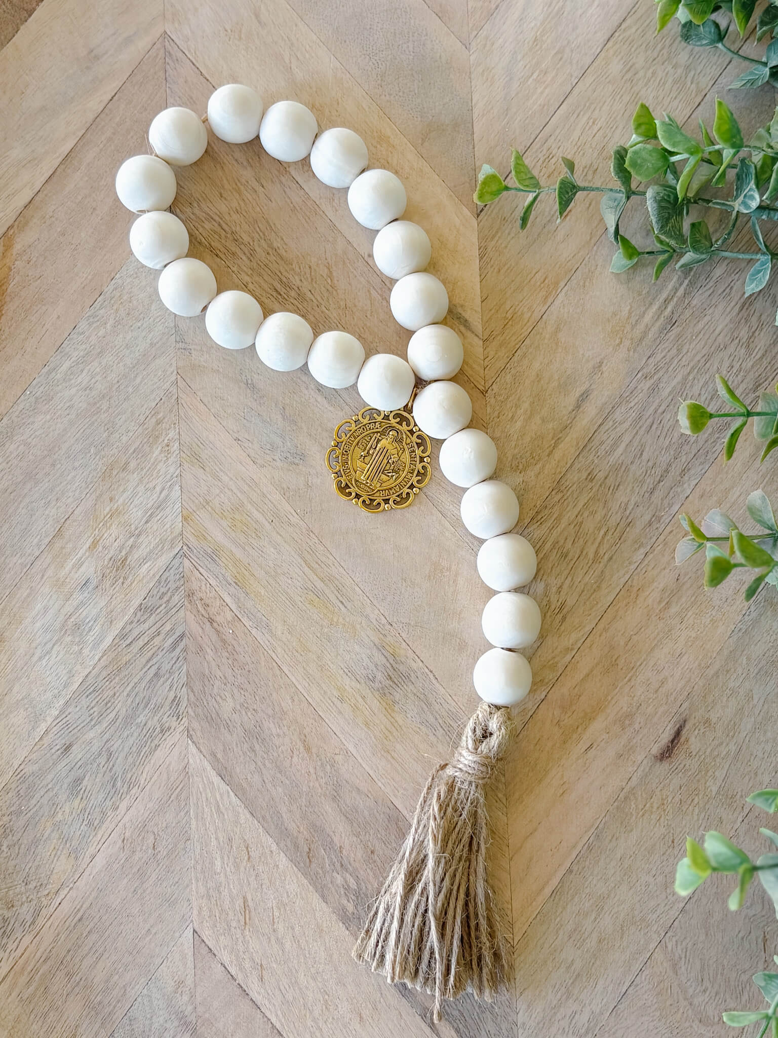 St. Benedict Home Blessing Door Hanger - Gold