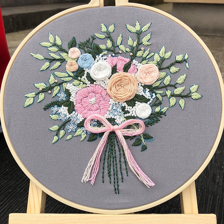 Flourishing Flowers Embroidery Material Kit