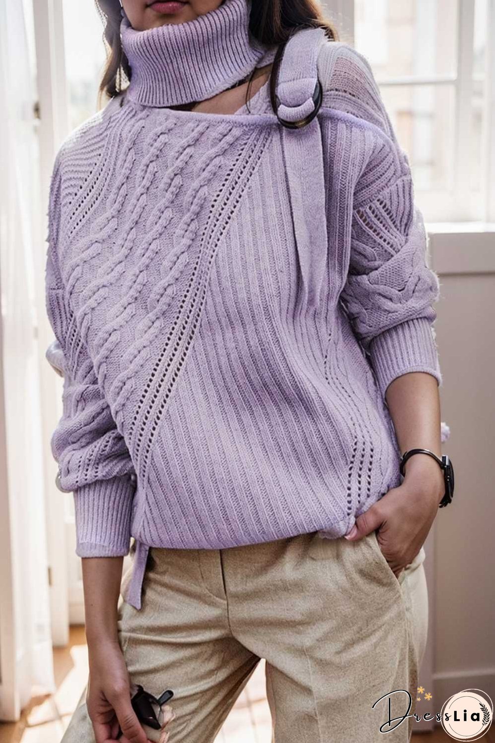 casual ribbed button decor asymmetrical hem long sleeve t shirt