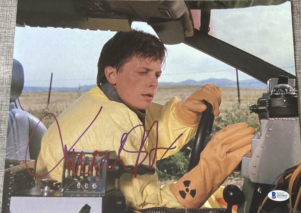 MICHAEL J. FOX SIGNED AUTOGRAPH - BACK TO THE FUTURE RARE 11X14 Photo Poster painting BECKETT 42