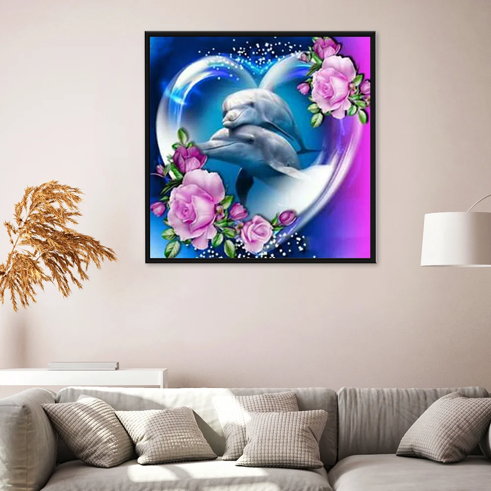Diamond Painting - Full Round Drill - Dolphins(30*30cm)