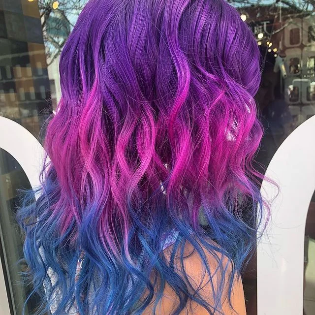 Zaesvini Hair® | (😍FLASH SALE)Rainbow Violet Mixed Blue Wig