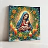 (Pre-Framed)Virgin Mary-Special Shape Diamond Painting Kit(30x30cm)
