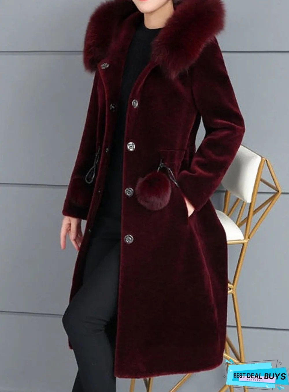 New Ins Women's Medium and Long Imitation Mink Coat