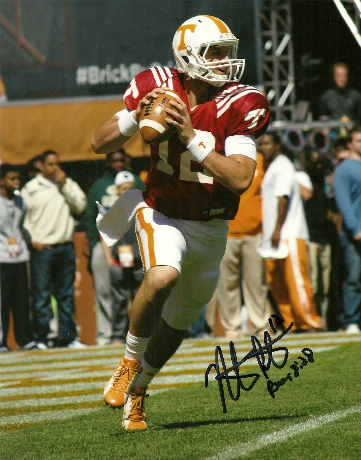 NATHAN PETERMAN HAND SIGNED TENNESSEE VOLUNTEERS 8X10 Photo Poster painting W/COA