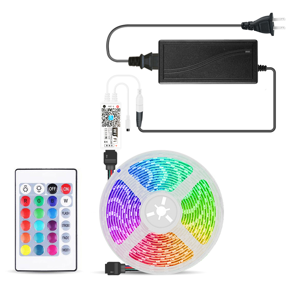 

WIFI Control LED Strip 5M RGB Flexible Ribbon Tape Diode Sets-Night Light, 501 Original