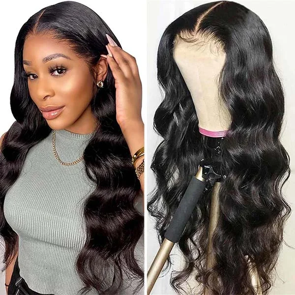 Junoda Body Wave Lace Closure Wig Transparent/HD Lace Wig Skin Melt Well