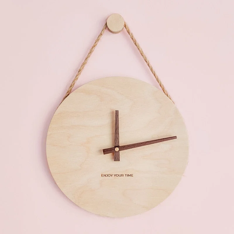 12 Inch Nordic Wooden Pendant Wall Clock for Living Room Creative Kitchen Hanging Clocks Wall Watch Home Furnishing Decoration
