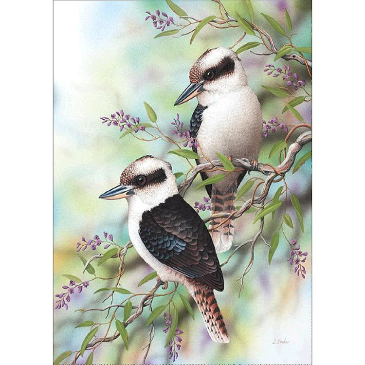 Singing Birds Round Full Drill Diamond Painting 40X30CM(Canvas) gbfke