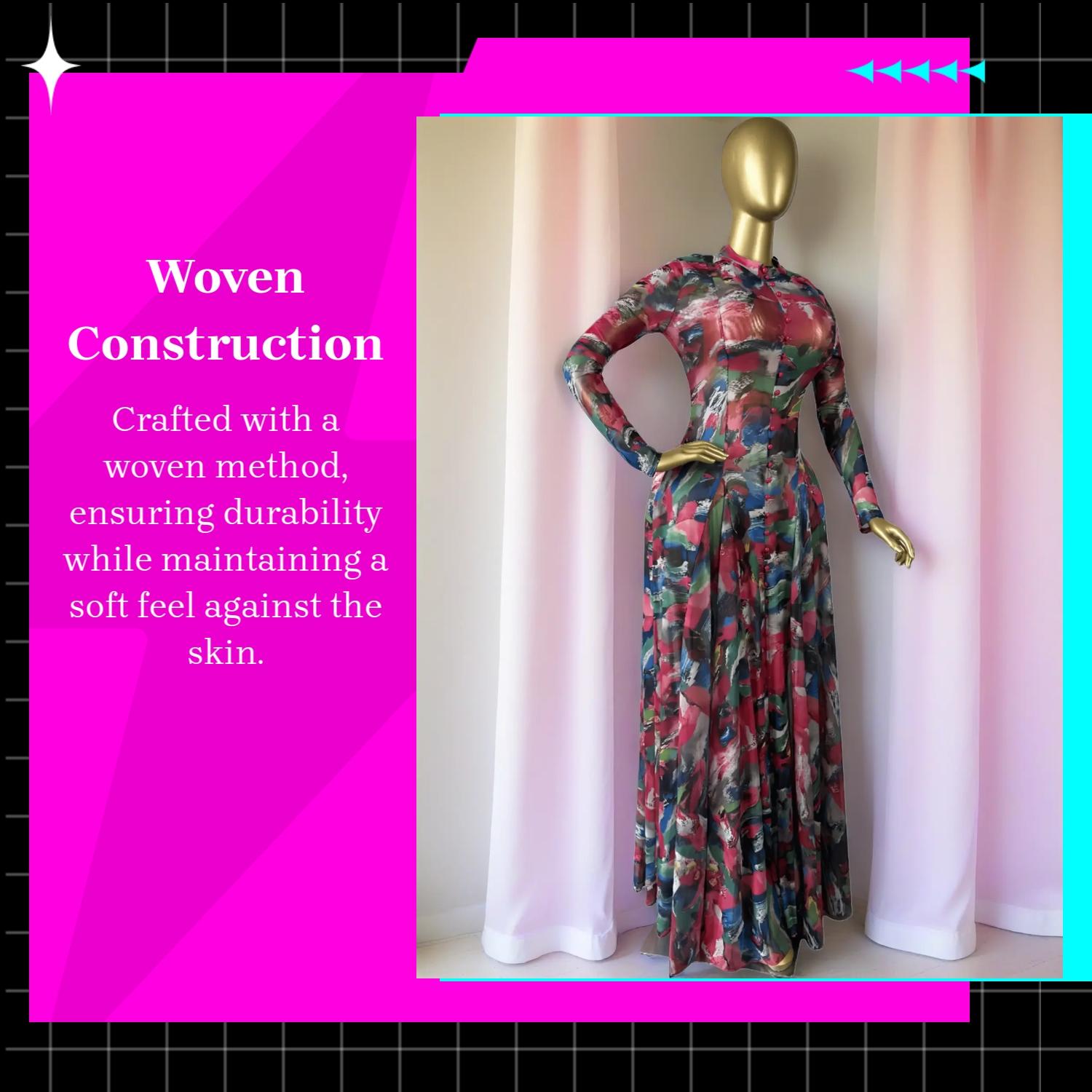 PULKRITU Women's O-Neck Long Sleeve Woven Maxi Dress, Tie-Dye Print, Romantic Valentine's Day Party Outfit Gown, Sexy Mesh Sheer Dress, Spring Sexy Club Street Evening Wear Lady Skirts