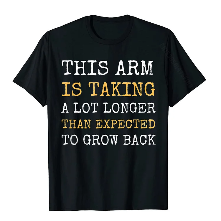 Vitpie Arm Amputee Funny Humor Prosthetic Amputation Joke Gifts T-Shirt T Shirt Brand Street Cotton Mens Top T-Shirts Street