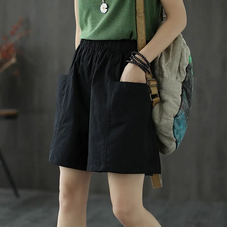 Simple Linen Cotton Shorts | 168DEAL