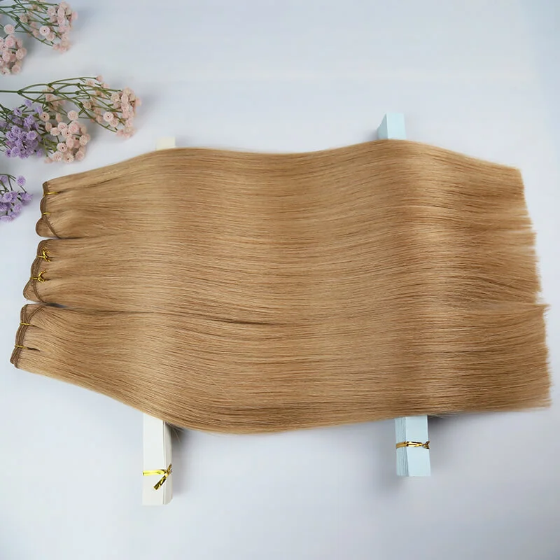 Machine Made Hair Weft #27 Honey Blond 100Gram Per Pack 