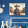 Diamond Painting -DIY Round Drill Western Cowboy Cat