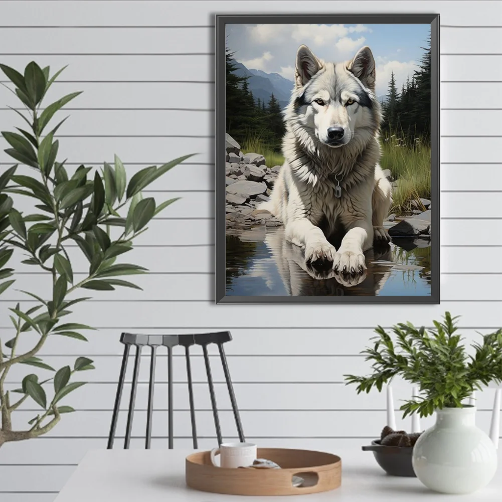 Diamond Painting - Full Round Drill - Wolf(Canvas|30*40cm)
