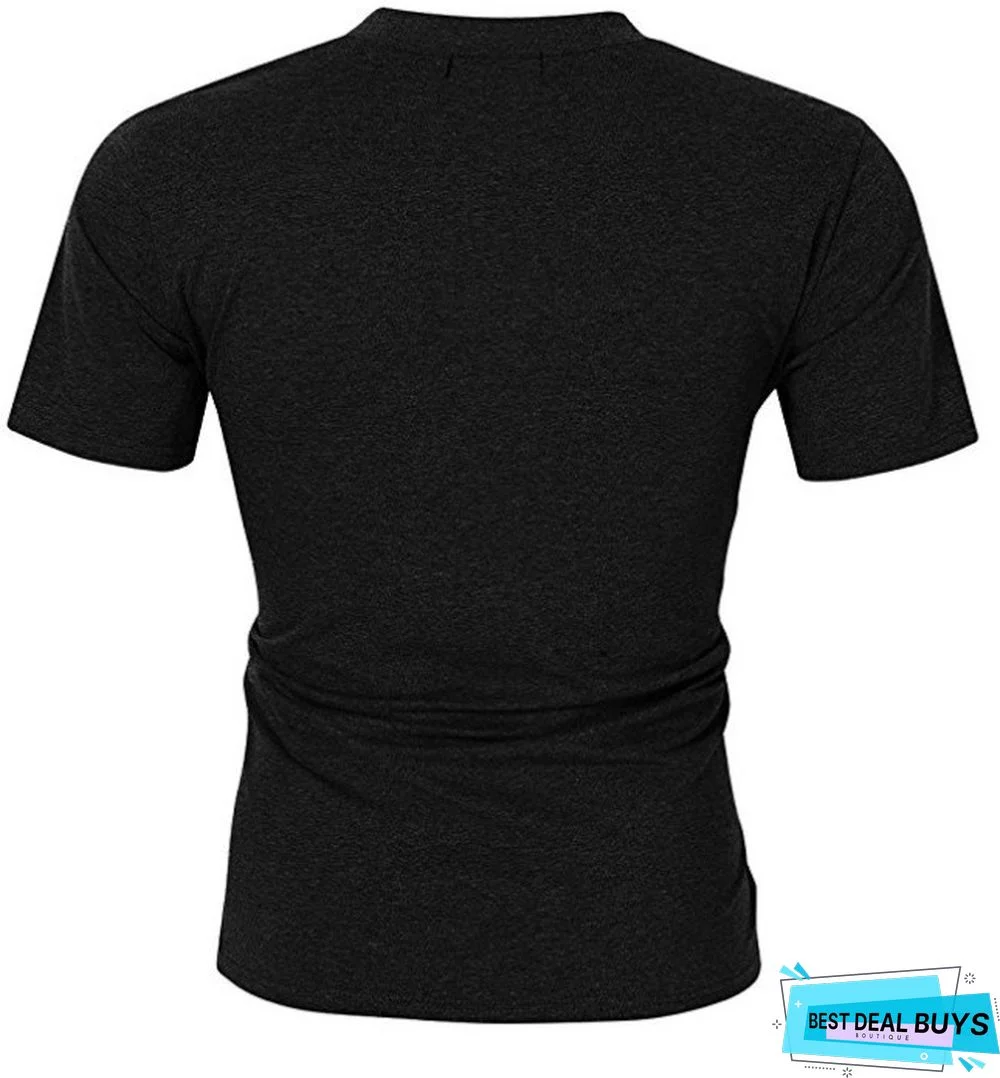 Large Size Solid Color T-Shirt Men Short Sleeve T-Shirt Advertising Shirt Men's Wear