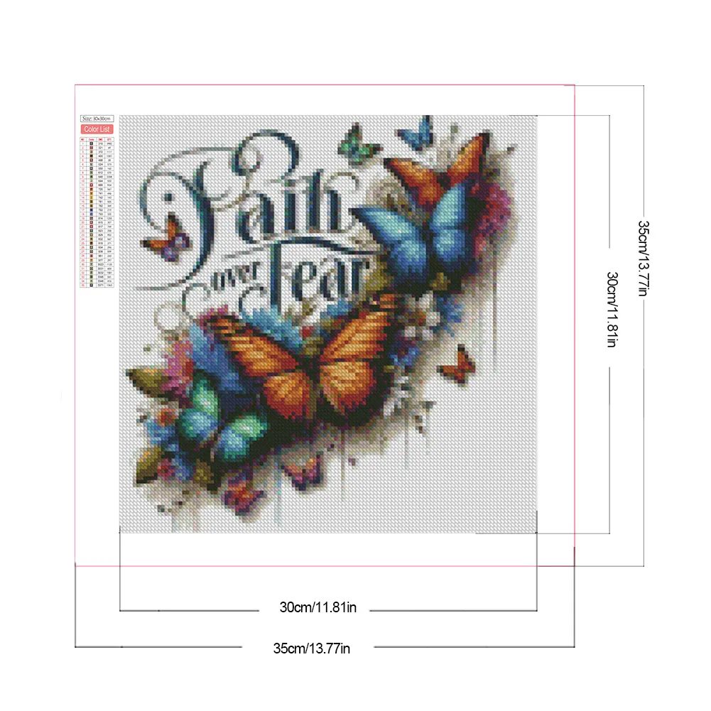 Diamond Painting - Full Square Drill - Butterfly(Canvas|35*35cm)