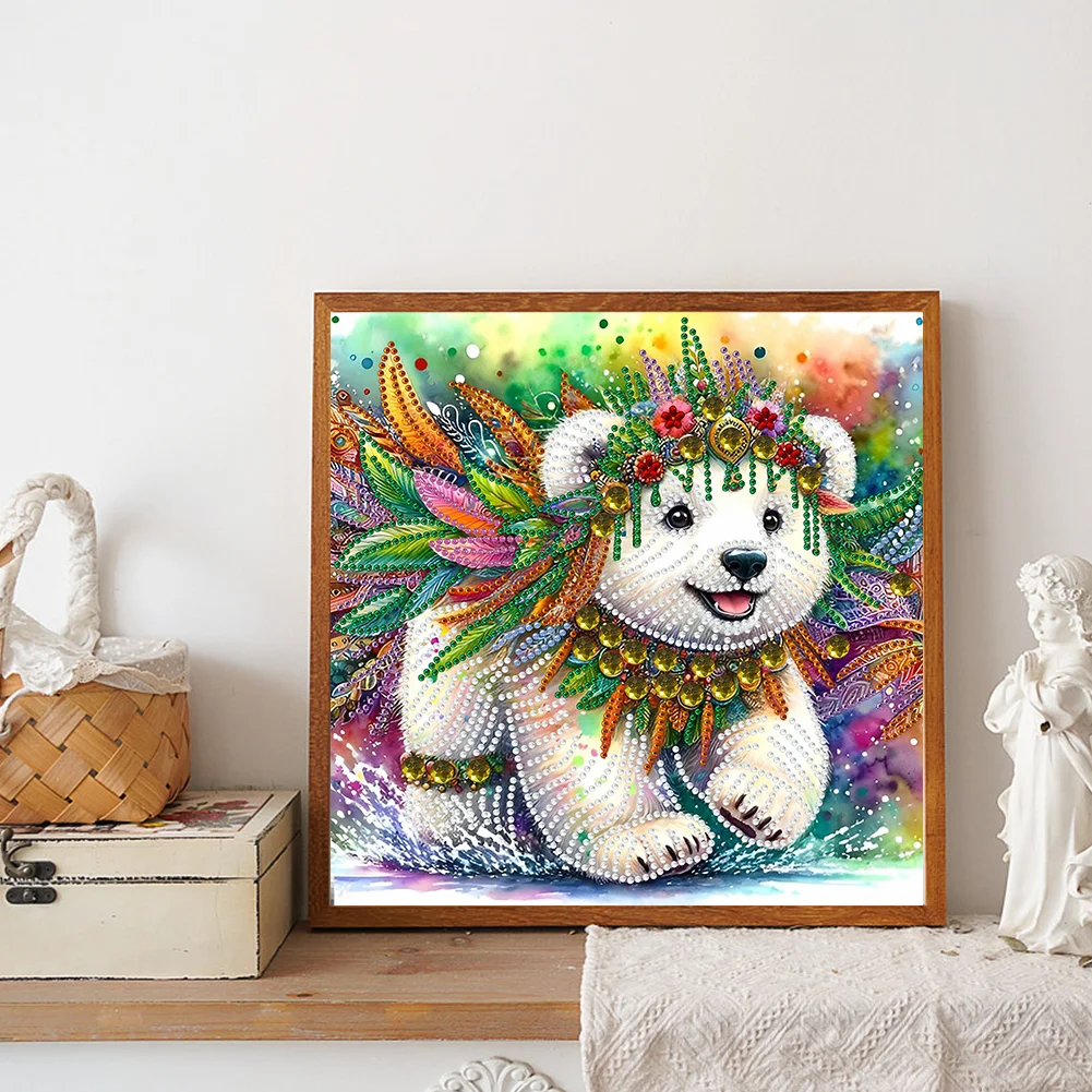 Diamond Painting - Partial Special Shaped Drill - Bear (Canvas|30*30cm)