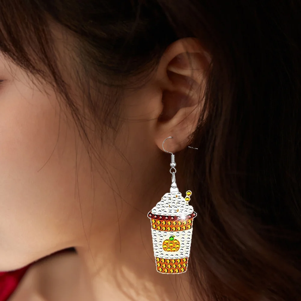 10 Pairs Double Sided Diamond Painting Earrings Gift for Women Girls 