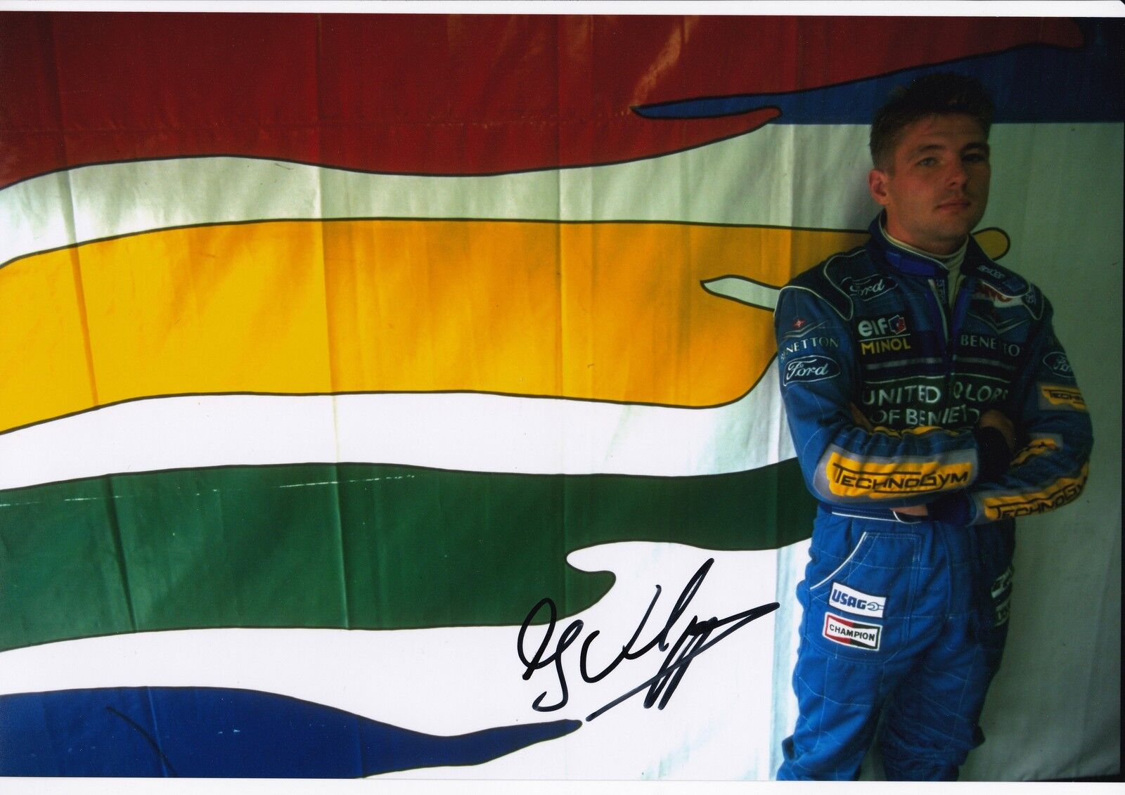 Jos Verstappen Hand Signed Mild Seven Benetton Ford F1 Photo Poster painting 12x8 1.