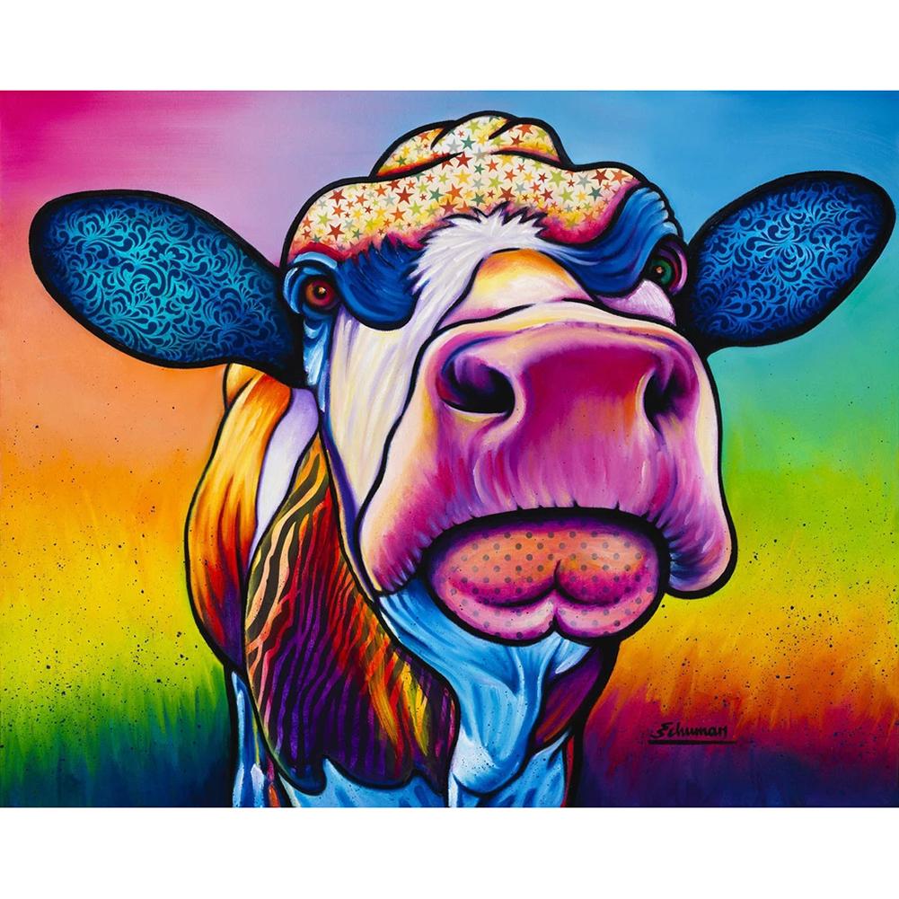 

40x30cm Round Drill Diamond Painting-Cattle, 501 Original