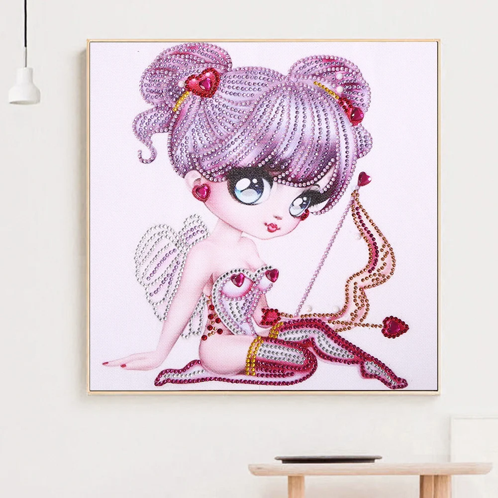 Diamond Painting Big Eye Doll 5D DIY Partial Special Shape Drill (YX012)