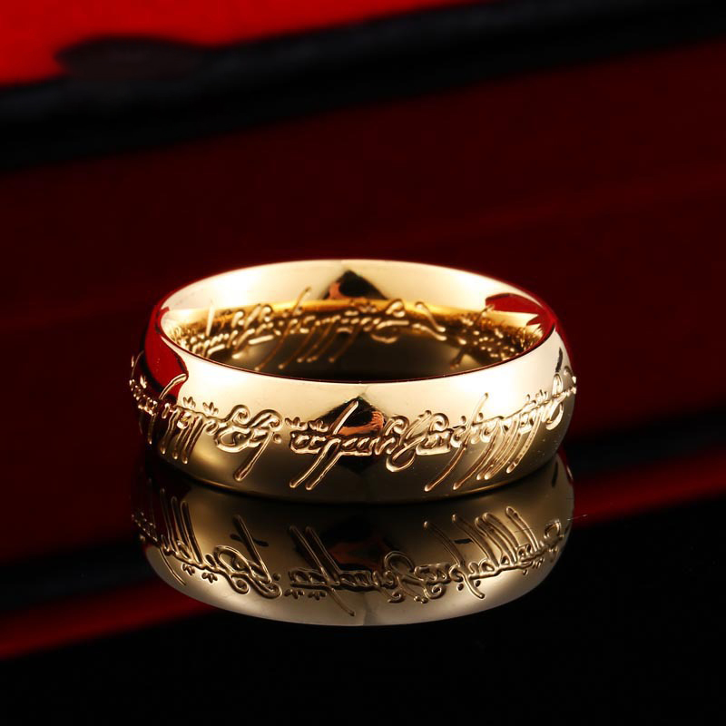 Three-dimensional Sculpture Refined Version Of The Lord Of The Rings Titanium Steel Vacuum Plating 24k Gold Personality / TECHWEAR CLUB / Techwear