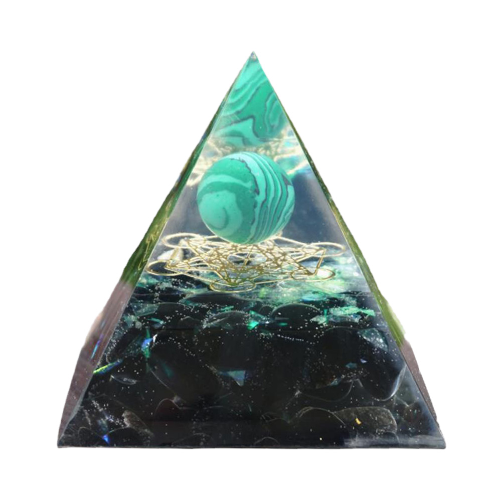5cm Orgonite Pyramid Heal Chakra Crystal Stone Energy Orgone Accumulator